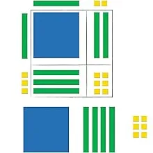 Learning Resources Magnetic Algebra Tiles, Algebraic Math Skills, Magnets for Any Magnetic Surface, 72 Piece Set, Ages 11+