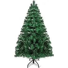 PREXTEX 4Ft Pop Up Artificial Christmas Tree with 320 Branch Tips for Fullness - Small 4 Foot Canadian Fir Style Christmas Tree with Sturdy Metal Stand, Lightweight and Easy Assembly for Home, Office