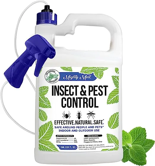 Gallon (128 oz.) Insect and Pest Control Peppermint Oil - Natural Spray for Spiders, Ants and More