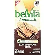 BELVITA Breakfast Sandwich Dark Chocolate Creme, 1.76 oz, 25 Pack