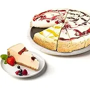 Fruit Cheesecake Sampler 10 - Pre-Sliced 16 pcs. Cheesecake with 4 Types of Delicious Fruit Flavors. Fresh Bakery Dessert Great Gift Idea for Potlucks