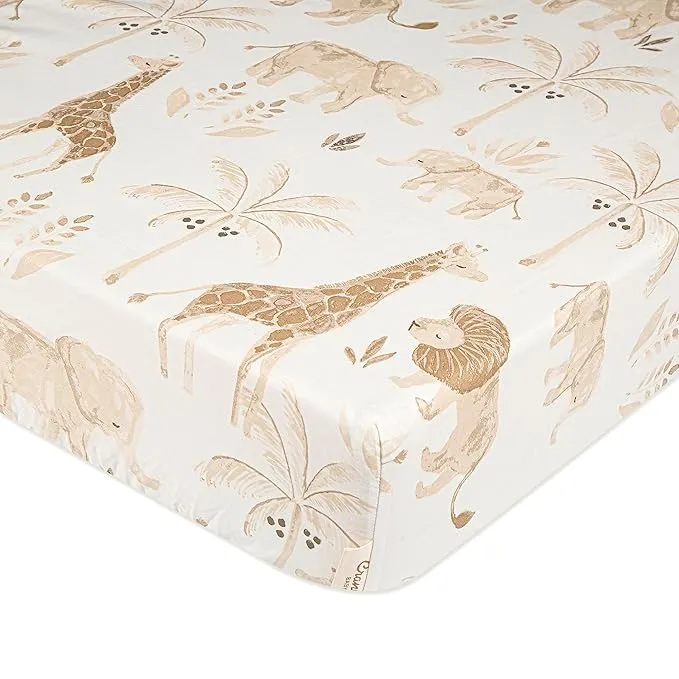 Crane Baby Fitted Crib Sheet Kendi/Animal