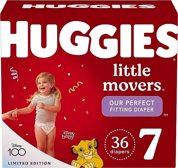 Huggies Size 7 Diapers, Little Movers Baby Diapers, Size 7 (41+ lbs), 36 CountHuggies Size 7 Diapers, Little Movers Baby Diapers, Size 7…