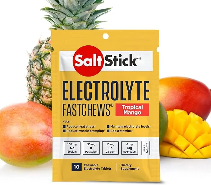 SaltStick Fastchews Chewable Electrolyte Tablets Pop Box of 12 Packets