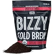 Bizzy Organic Cold Brew Coffee | Smooth & Sweet Blend | Coarse Ground Coffee | Medium Roast | Micro Sifted | Specialty Grade | 100% Arabica | 2 LBBizzy Organic Cold Brew Coffee | Smooth & Sweet Blend | Coarse Ground Coffee | Medium Roast | Micro Sifted |