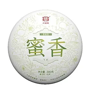 TAETEA 'Nectar' Raw PU'ER Tea Cake, Aged Fermented Black Tea, Chinese Sheng Puerh Tea for Daily Drink and Gift (300g/10.58oz)