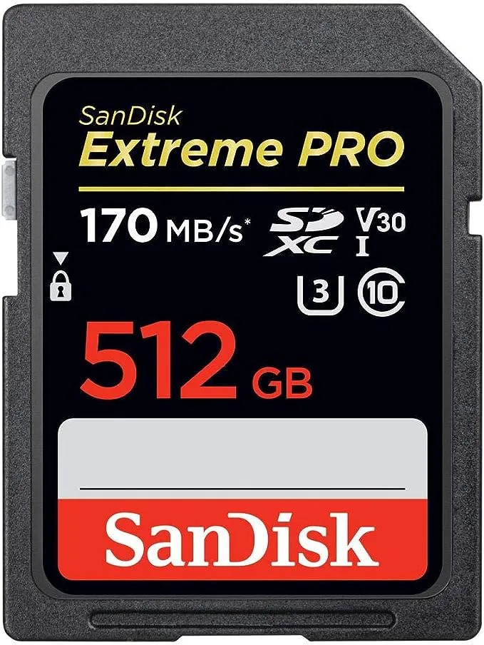 SanDisk 512gb Extreme Pro UHS-I SDXC Memory Card SDSDXXY-512G-ANCIN