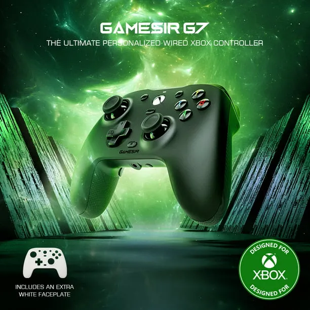 GameSir G7 Wired Controller for Xbox Series X|S, Xbox One and Windows 10/11 - PC Gaming Gamepad with 3.5mm Audio Jack (2 Swappable Faceplates)