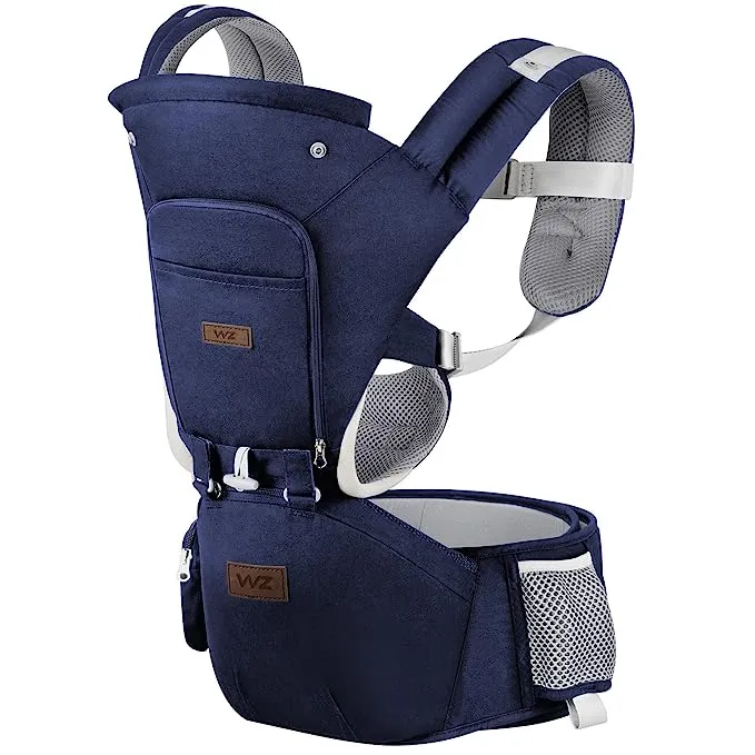 Baby Carrier Newborn to Toddler with Hip Seat 6-in-1 Ergonomic All Positions Infant Carrier Soft Baby Holder Carrier with Hood for All SeasonsBaby Carrier Newborn to Toddler with Hip Seat 6-in-1 Ergonomic All Positions Infant Carrier Soft Baby Holder Car