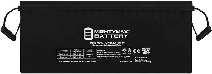 Mighty Max Battery 12V 200Ah 4D SLA AGM Battery Replacement for Solar Systems