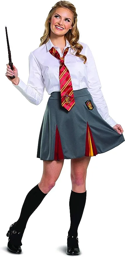 Harry Potter Gryffindor Skirt, Official Wizarding World Costume Accessory, Kids