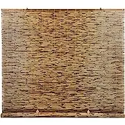 Radiance Cord Free, Roll-up Reed Shade, Cocoa, 60" W x 72" L