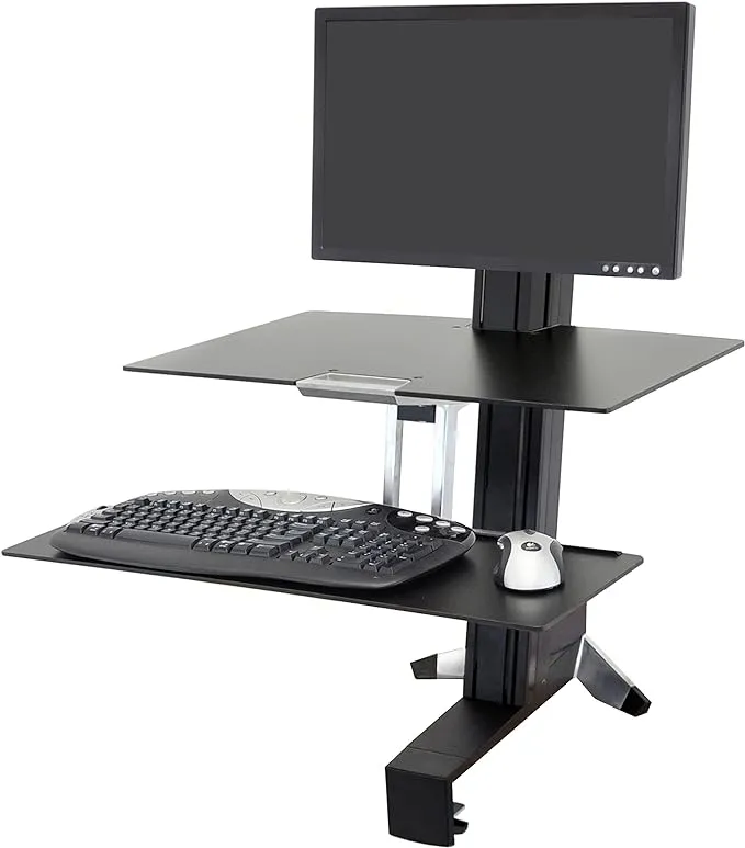 Ergotron WorkFit-S Single HD with Worksurface+, Black