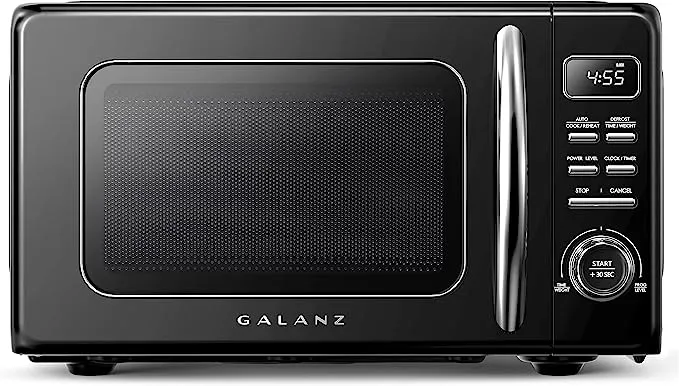 Galanz 0.7 cu. ft. Retro Countertop Microwave Oven, 700 Watts, Blue, New