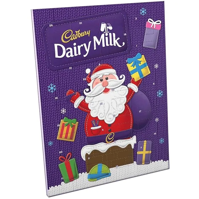 Original Cadbury Dairy Milk Advent Calendar Imported From The UK England The Very Best Of British Dairy Milk Advent Chocolate Start Your Chocolate Countdown With The Cadbury Dairy Milk Advent Calendar