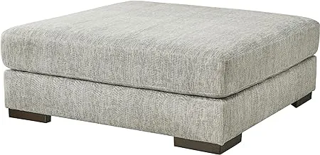 Signature Design by Ashley Regent Park Oversized Accent Ottoman, Light Gray