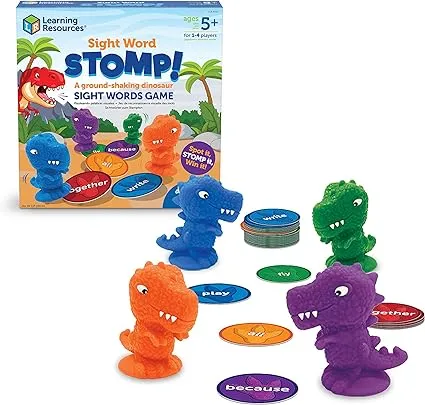 Learning Resources Sight Word Stomp - Dinosaur-Themed Reading Game