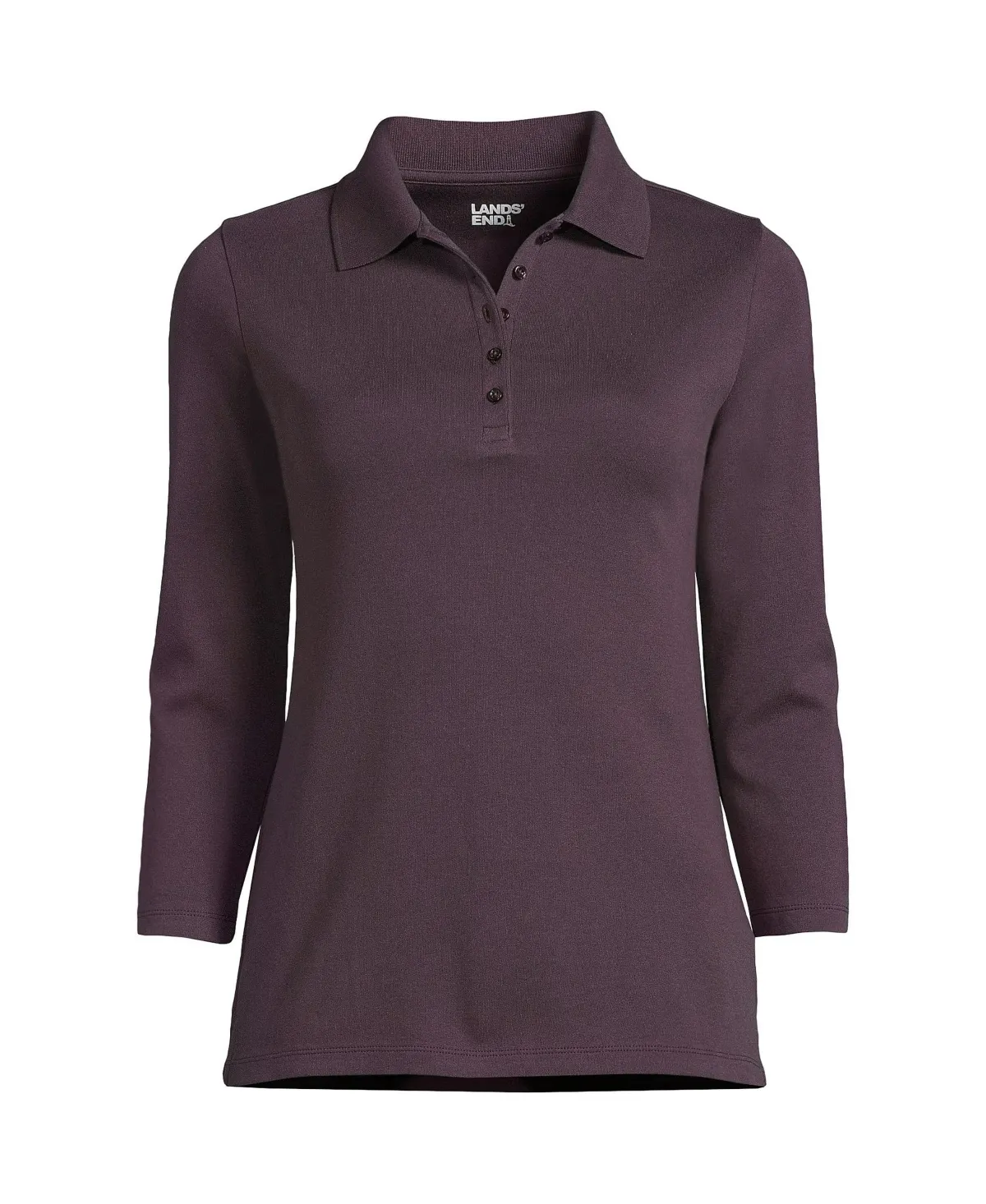 Women's 3/4 Sleeve Cotton Interlock Polo Shirt
      
          Women's 3/4 Sleeve Cotton Interlock Polo Shirt