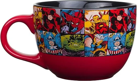 Silver Buffalo Marvel Deadpool Nerdin Since the 90s Ceramic Camper Mug, 20 Ounces