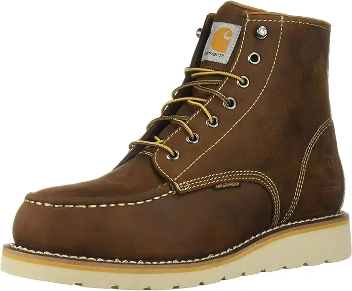 Carhartt Men's Waterproof 6" Steel Toe Wedge Work Boot Brown / 9 / W