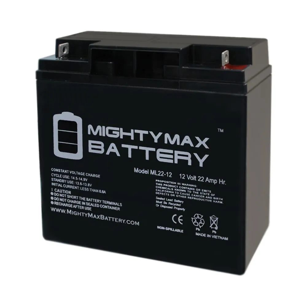 Mighty Max Battery 12V 22AH SLA Battery Replaces Jump N Carry JNC105, JNC110, JNC1224