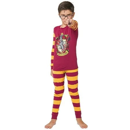 INTIMO Harry Potter Kids All Houses Crest Pajamas (Gryffindor, 6)