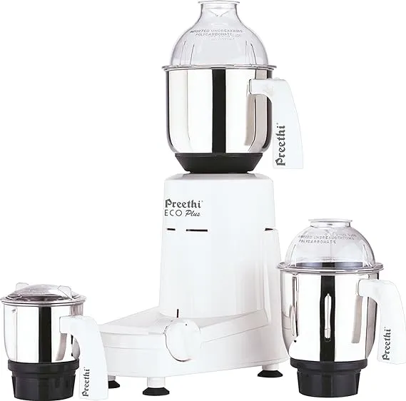 Preethi Eco Plus 3 Jar Indian Mixie Mixer Grinder - 110 Volts