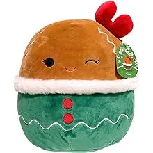 Squishmallows Kellytoy 2022 Christmas 12" Gina Gingerbread Girl Holiday Xmas Plush Doll