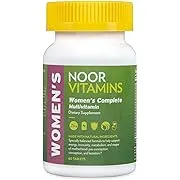 Noor Vitamins Halal Womens Multivitamin & Mineral I Once Daily Vitamin Supplement I Vegan | Supports Energy, Immunity, Metabolism, Healthy