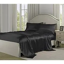 Bibb Home Silky Satin 4 Piece Sheet Set