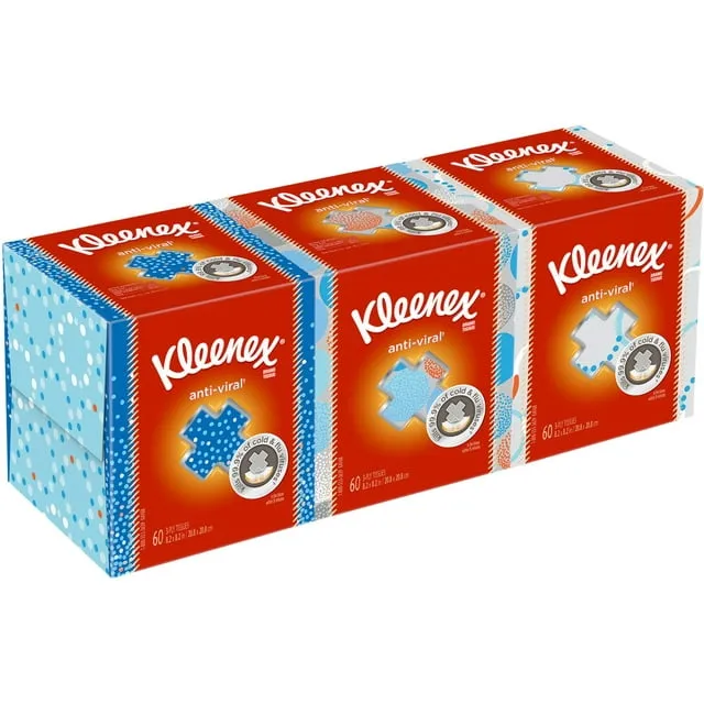 Kleenex Boutique Anti-Viral Tissue, 3-Ply, Pop-Up Box, 21286