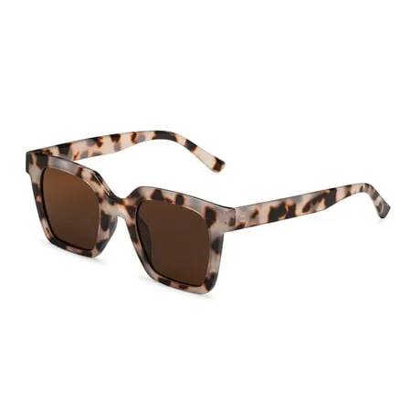 Womens Boyfriend Style XXL Oversize Horned Rim Thick Plastic Sunglasses