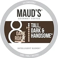 Maud's Dark Roast Coffee Tall Dark & Handsome, 100ct. Recyclable Single Serve –