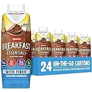 Carnation Breakfast Essentials Ready to Drink with Fiber, Rich Milk Chocolate, 8 FL OZ Carton (Pack of 24) (Packaging May Vary)