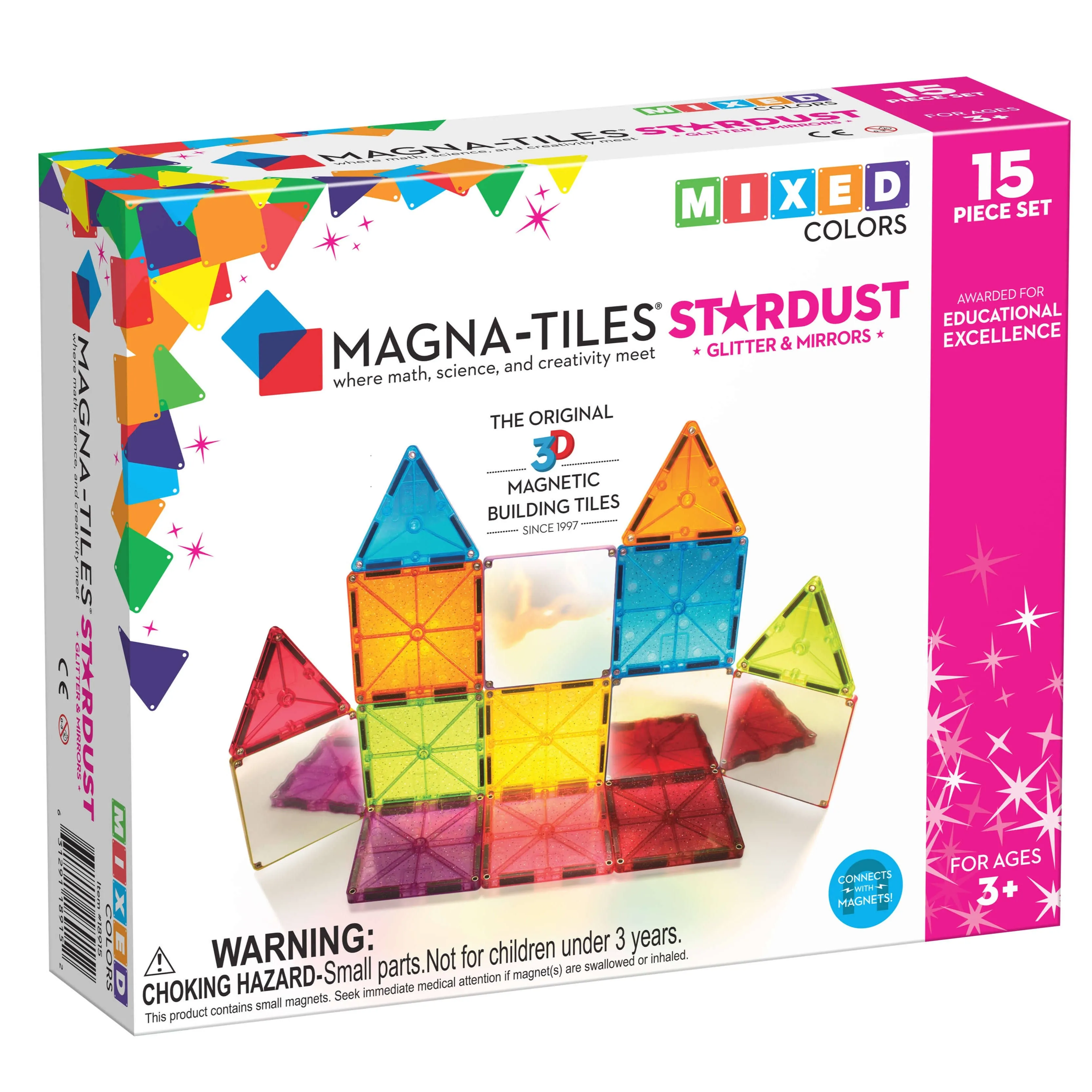 Magna Tiles Stardust - 15 Piece Set