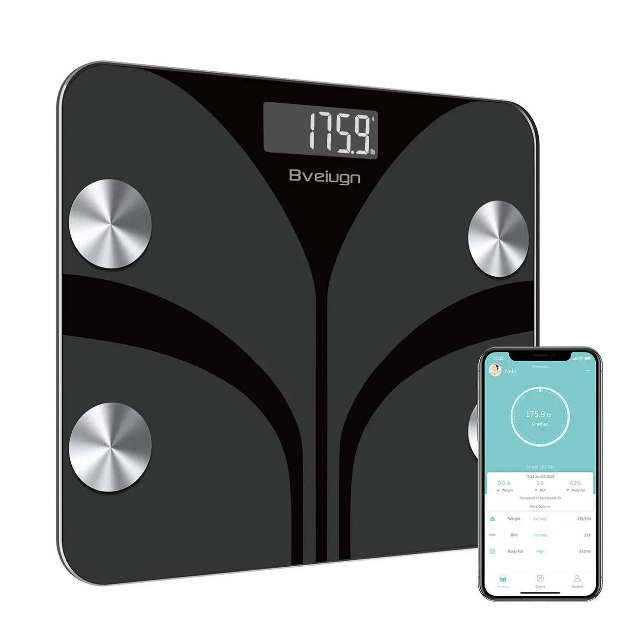 Posture Scale for Body Weight Digital Bathroom Smart Scale LCD Display