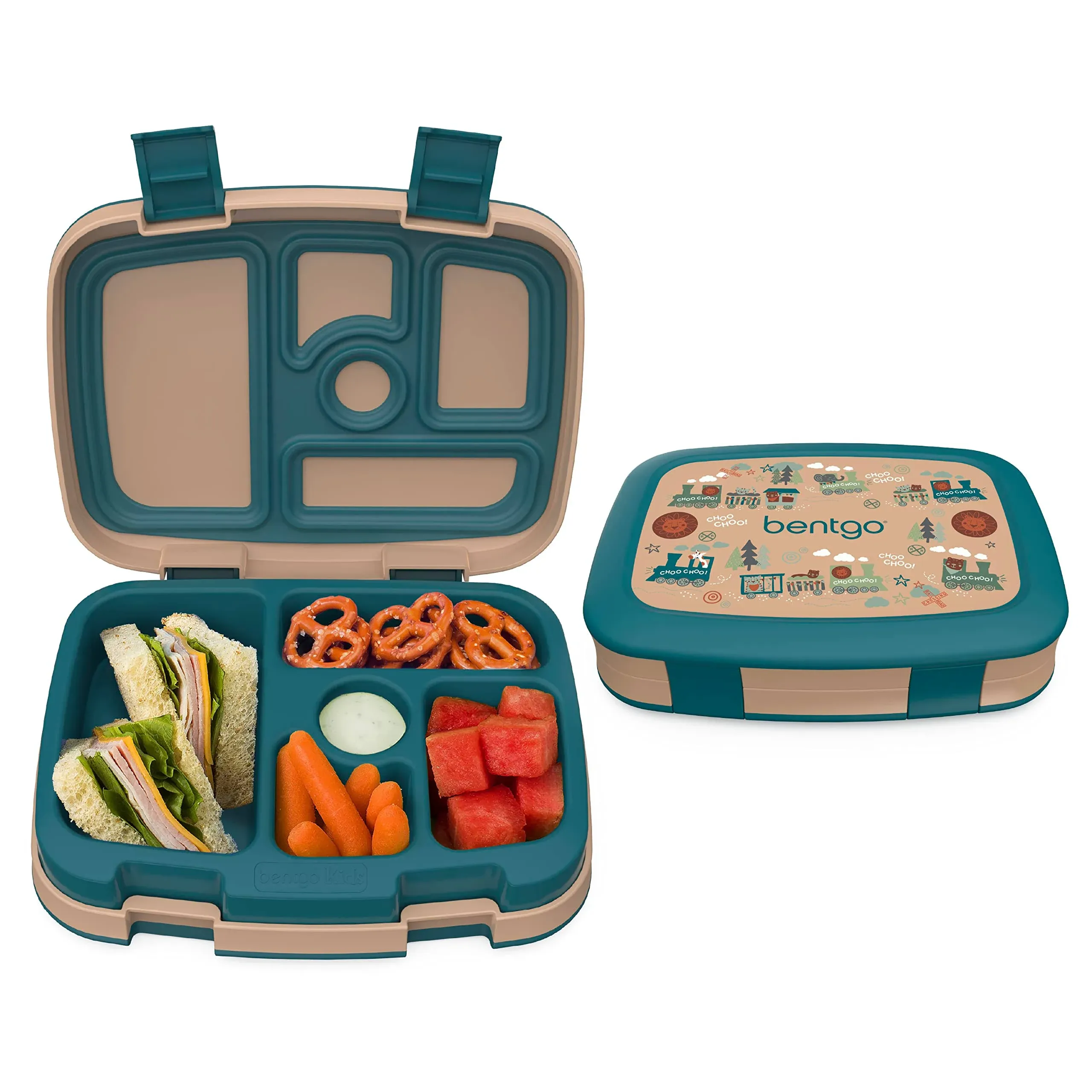 Bentgo Kids' Prints Leakproof, 5 Compartment Bento-Style Lunch Box