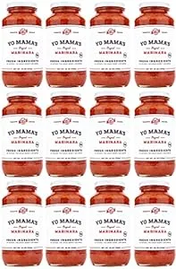 Yo Mama's Foods Keto Marinara Pasta Sauce (3) 12.5 Ounce Jars No Sugar Added, Low Carb, Low Sodium, Gluten Free, Pal