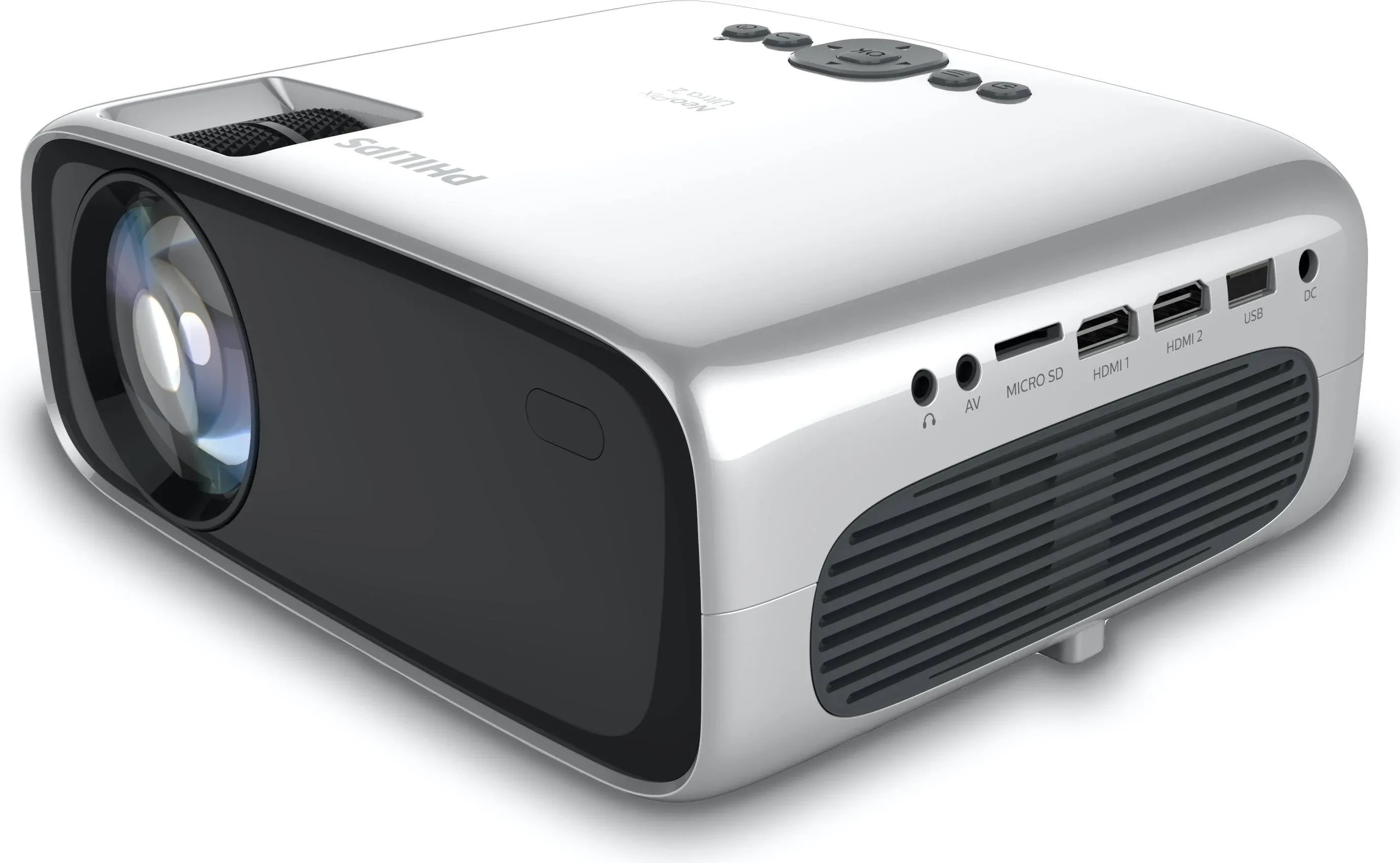 Philips NeoPix Ultra 2+, True Full HD Projector With Android TV Dongle, Chromecast Built-in, HDMI