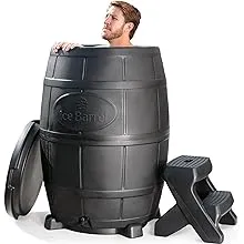 Ice Barrel Cold Plunge Ice Bath Training Charcoal Black