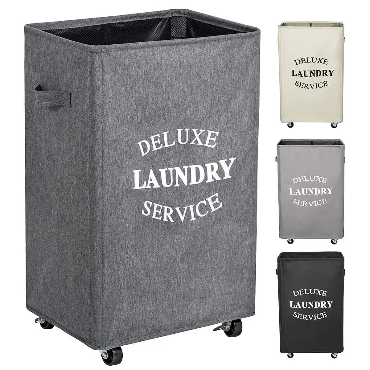 WOWLIVE Large Rolling Laundry Hamper Basket