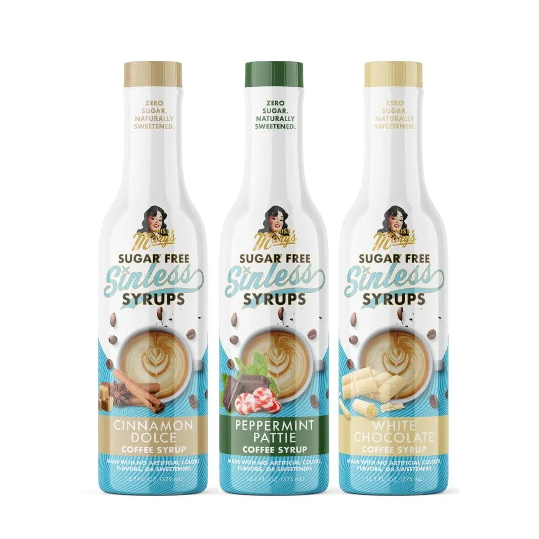 missmarysmix Miss Mary’s Sinless Syrups Winter Collection Sugar Free No Artificial Sweeteners