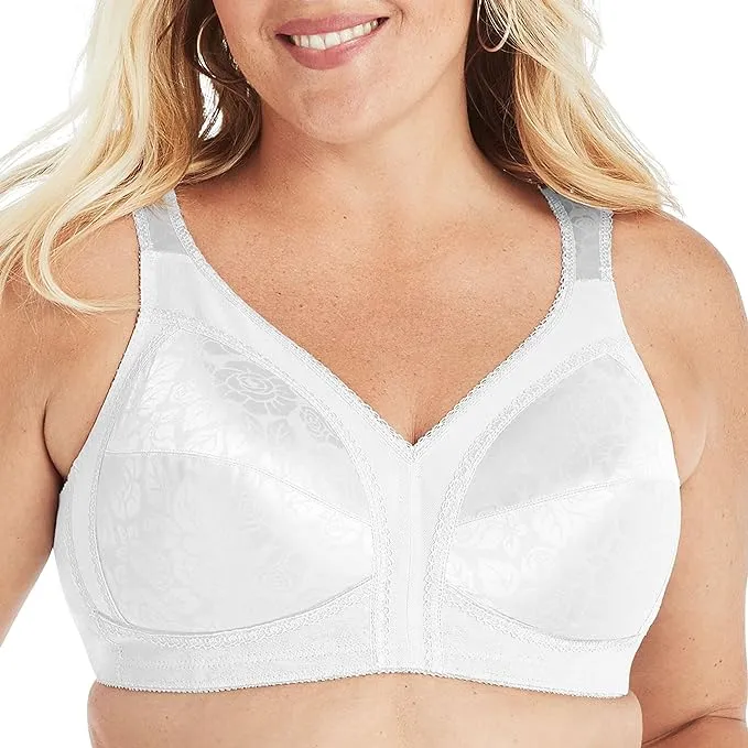 Playtex 4693 18 Hour Original Comfort Strap Wirefree Bra - White, 48B