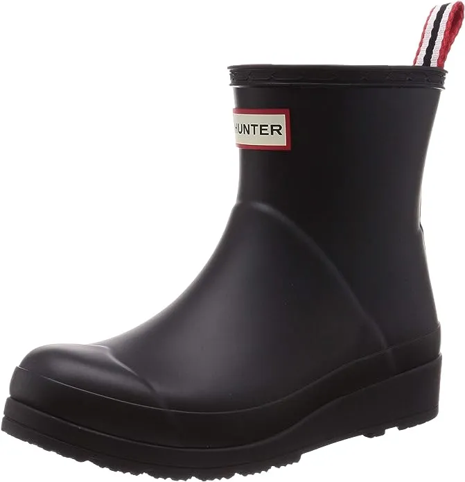 Hunter Original Women's Play Short Waterproof Rain Boots (Black, US Size 8)