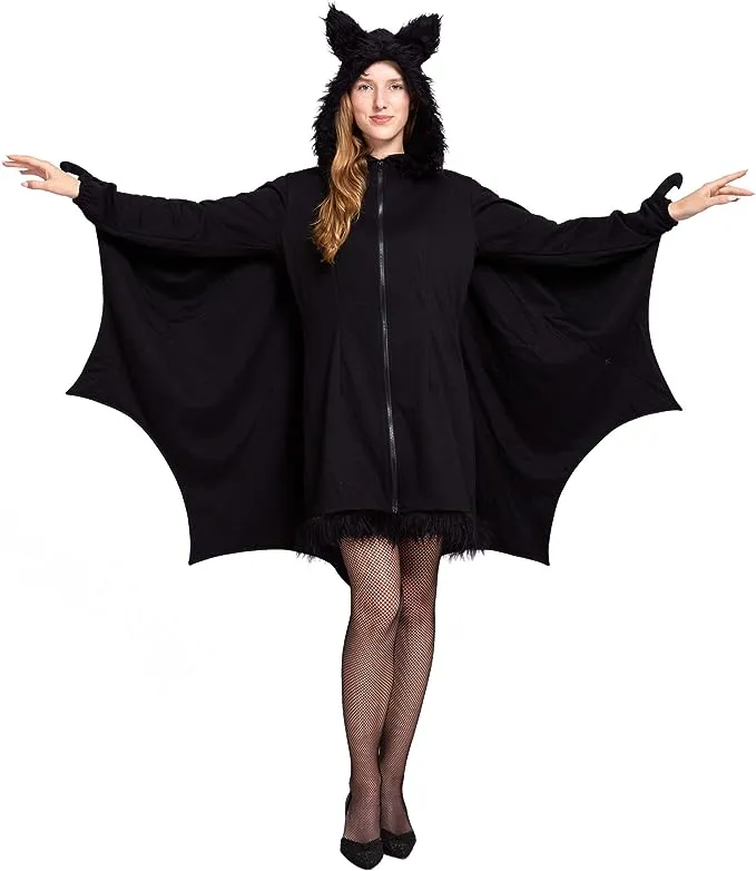 Spooktacular Creations Black Bat Costume Women, Halloween Costumes for Adults