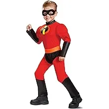 Disguise Dash Costume musclé classique pour enfant, rouge, taille M/(3T-4T)