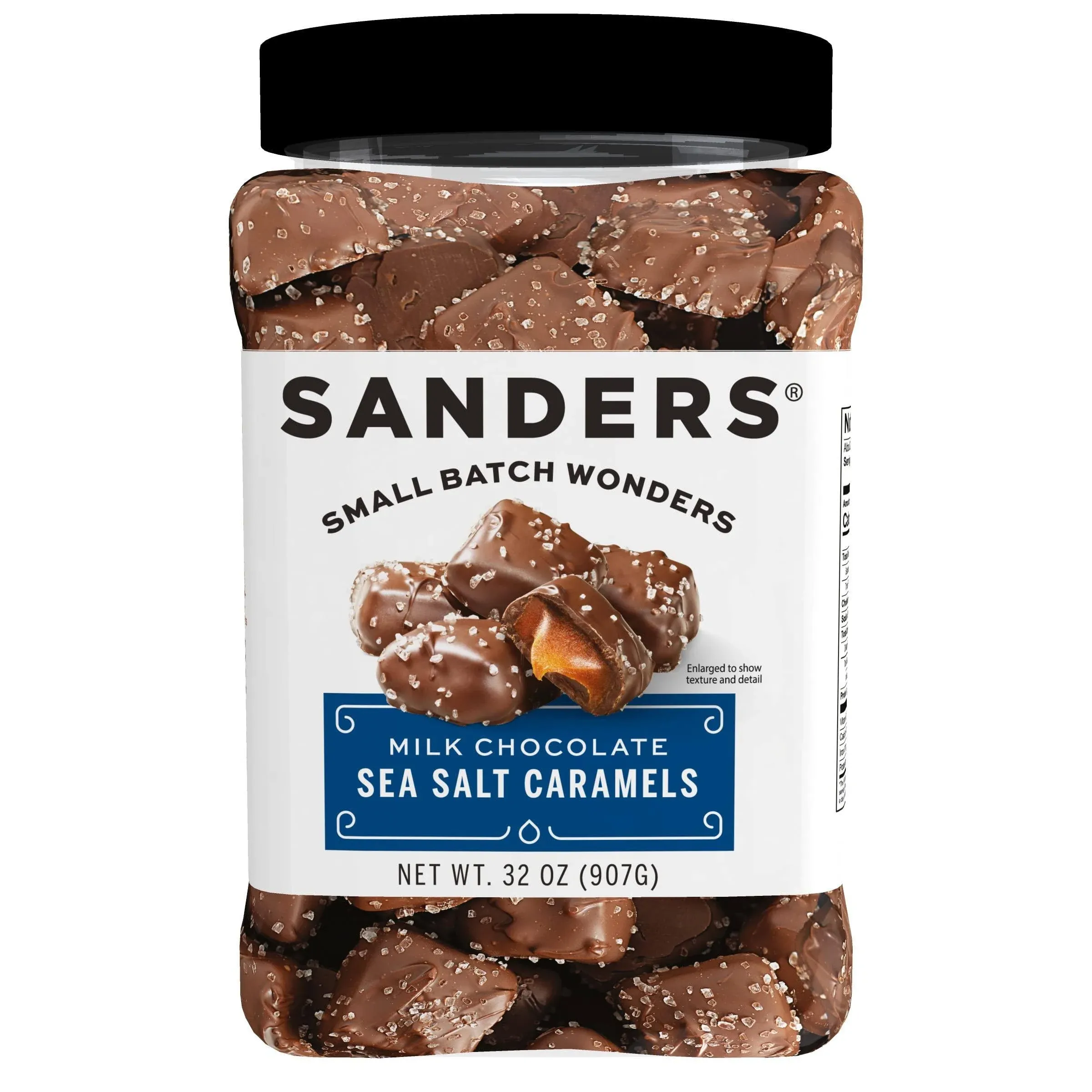 Sanders Original Milk Chocolate Sea Salt Caramels Tub 32 oz.