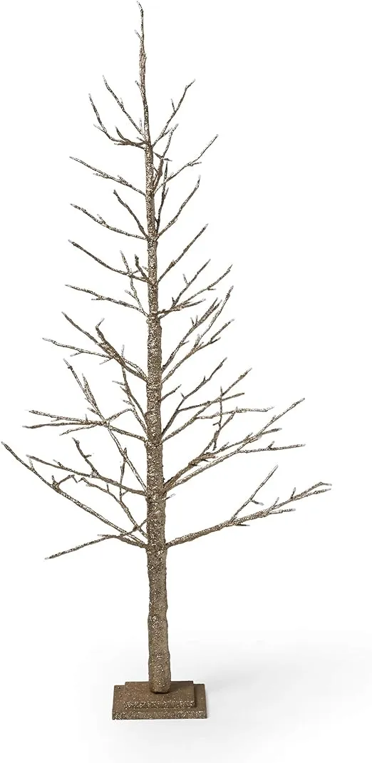 Christopher Knight Home LED Tree, Champagne Glitter