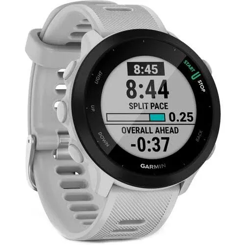 Garmin Forerunner 55 GPS Smartwatch, White