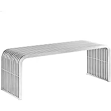 Modway Pipe Stainless Steel Bench